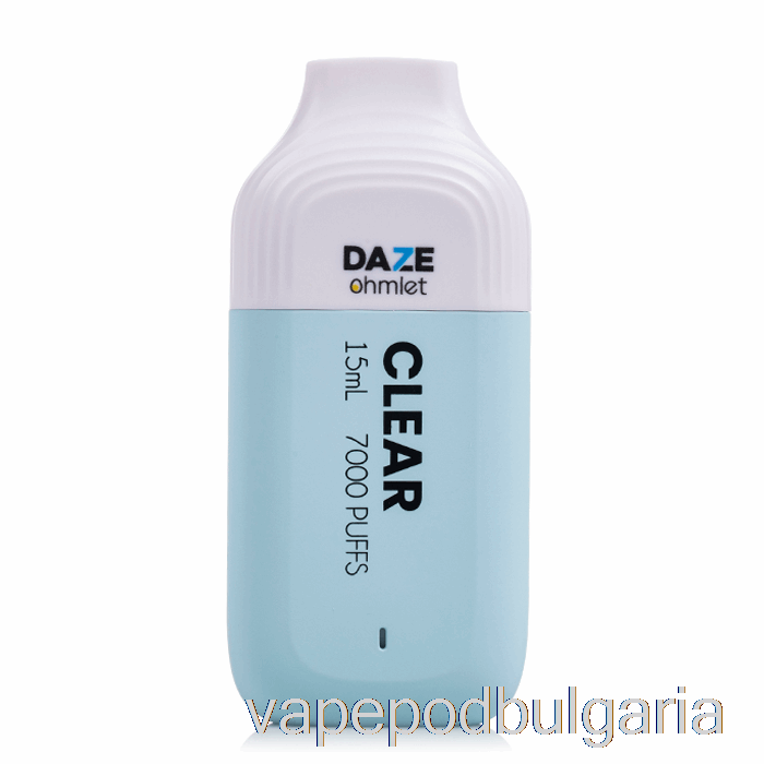 Vape 10000 Дръпки 7 Daze Ohmlet 7000 Disposable Clear